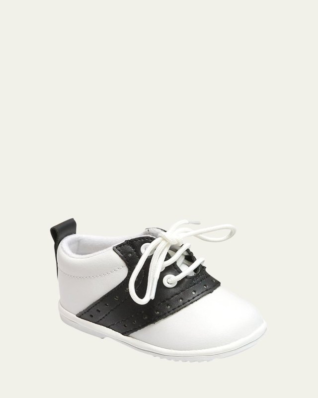 Boy's Austin Two-Tone Leather Saddle Oxford Shoes,